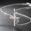 CZ Crossed Crosses Pendant Necklace - Image 5