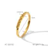 Stainless Steel Wheat Ear Bangle Bracelet - Image 2