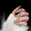 4mm Rhinestone Claw Chain Titanium Steel Bracelet - Sparkling Prong-Set Cubic Zirconia Jewelry for Women - Image 4